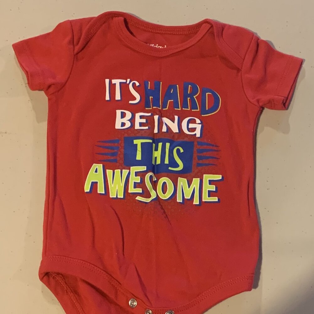 Kidgets Red Onesie Size 3 to 6 months